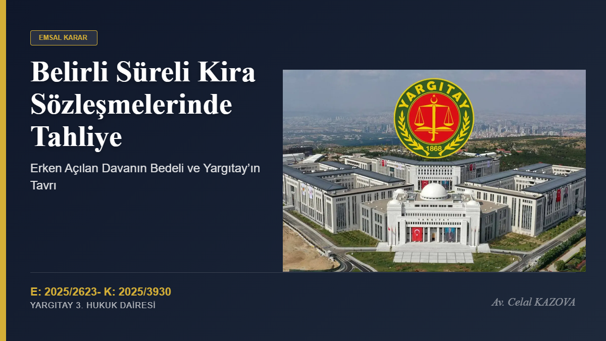 Belirli Süreli Kira Sözleşmelerinde Tahliye: Erken Açılan Davanın Bedeli ve Yargıtay’ın Tavrı.
