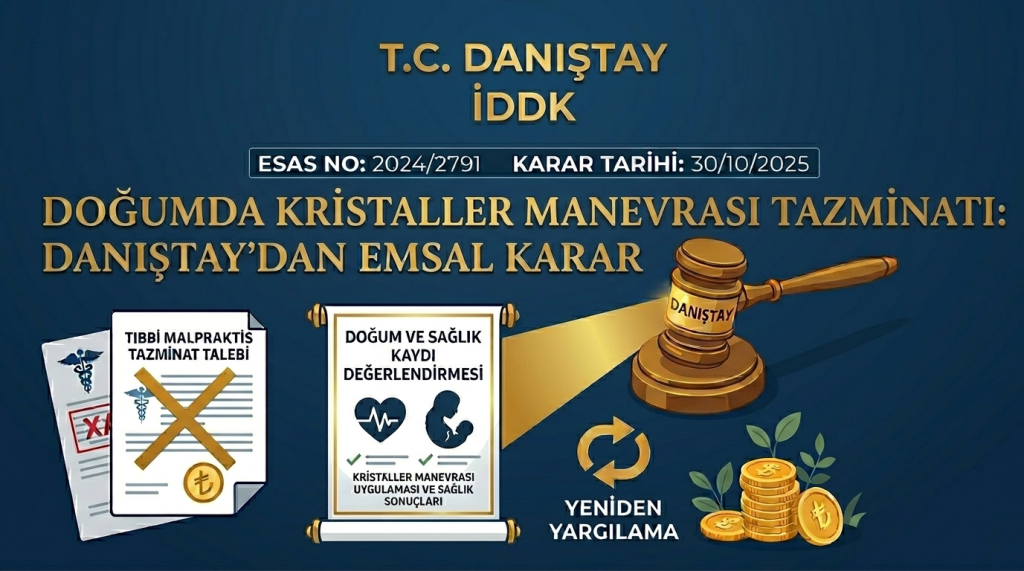 Doğumda kristaller manevrası tazminat şeması