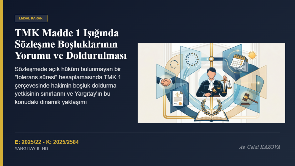 TMK 1 sözleşme boşluğu
