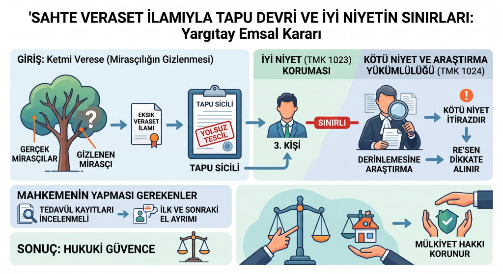 sahte veraset ilamıyla tapu devri şeması